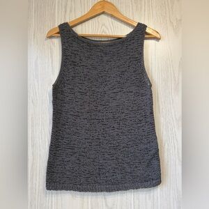Finity Naturals Gray Textured Knit Sleeveless Top Size XL